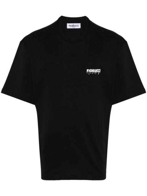 raised-logo cotton T-shirt