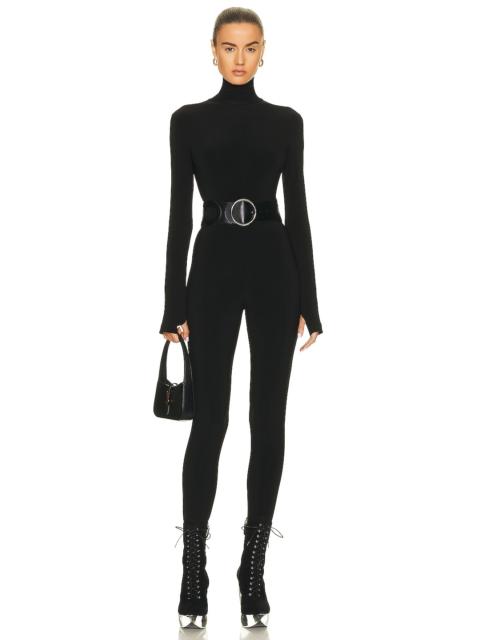 Long Sleeve Turtleneck Catsuit with Footie