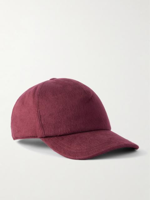 Zed Brushed-silk And Cashmere-blend Baseball Cap