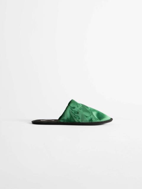 WOMENS CLOSE TOE SLIDES IN EMERALD