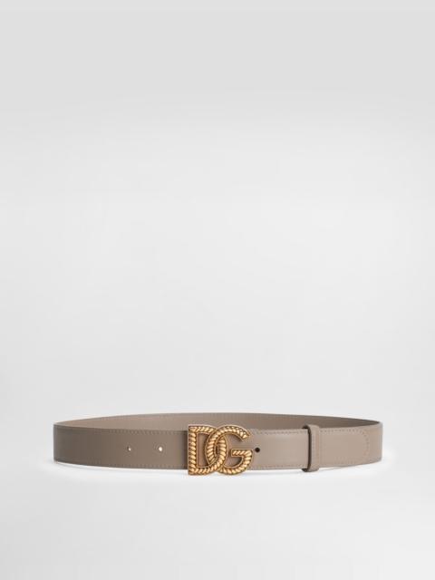 Plongé calfskin DG logo belt