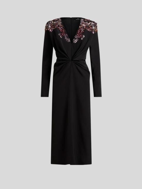 EMBROIDERED SILK DRESS