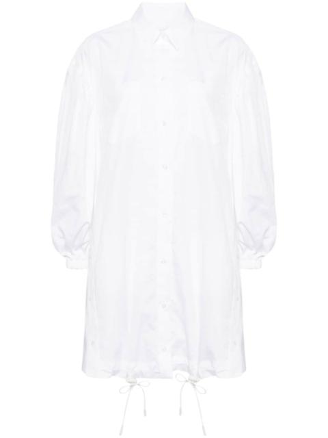 button placket trapeze shirt dress