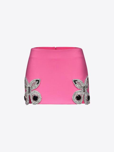 EMBROIDERED BUTTERFLY MINI SKIRT