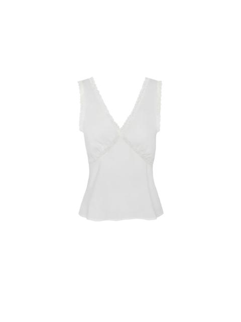 The Iris Tank: Cotton Voile White