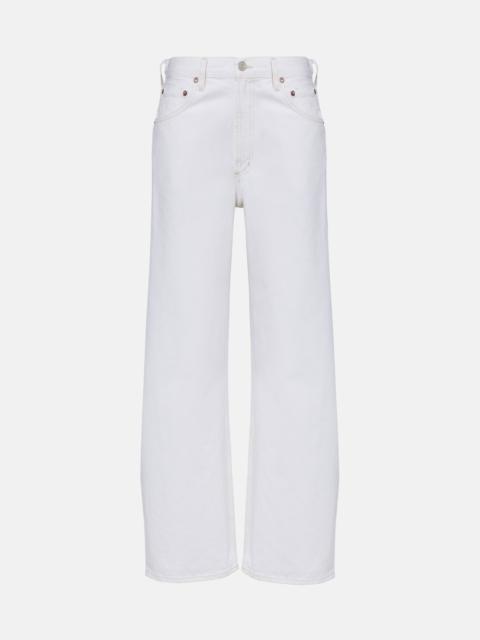 Mid-rise wide-leg jeans