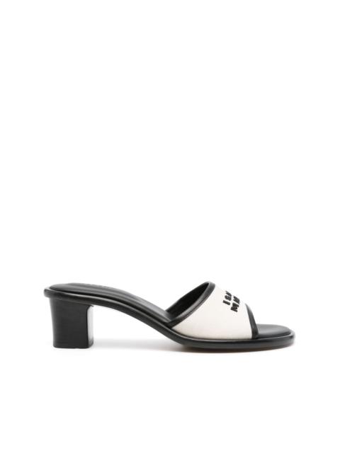 60mm logo-embroidered mules