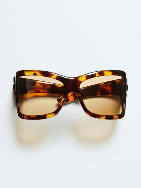 BV1528S Intrecciato Wraparound Sunglasses