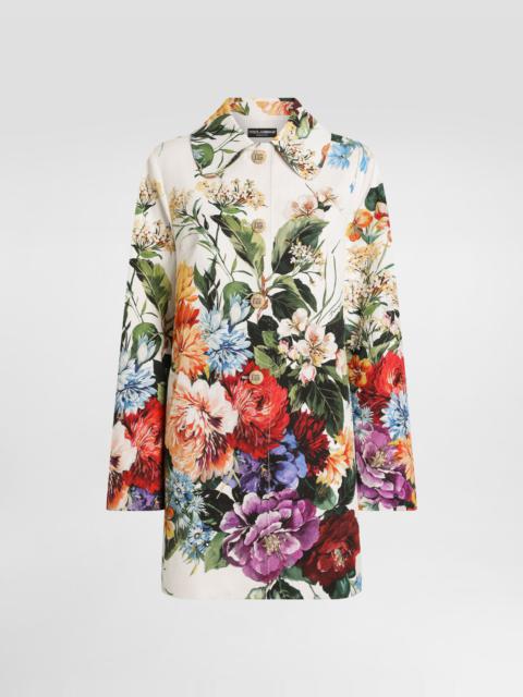 Bouquet flower print coat