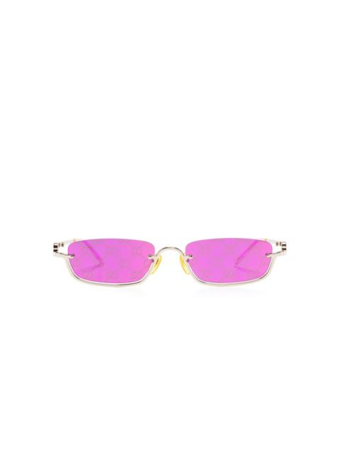 GG logo rectangle-frame sunglasses