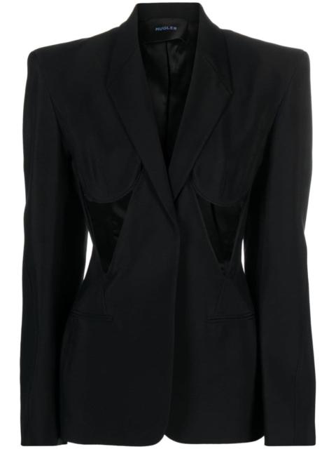 cut-out structured blazer