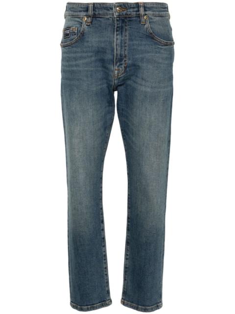 logo-embroidered slim-cut jeans