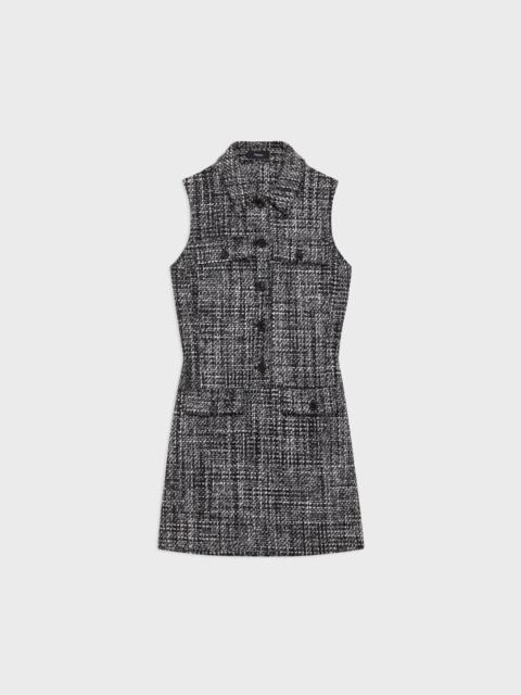 Military Mini Dress in Mélange Tweed