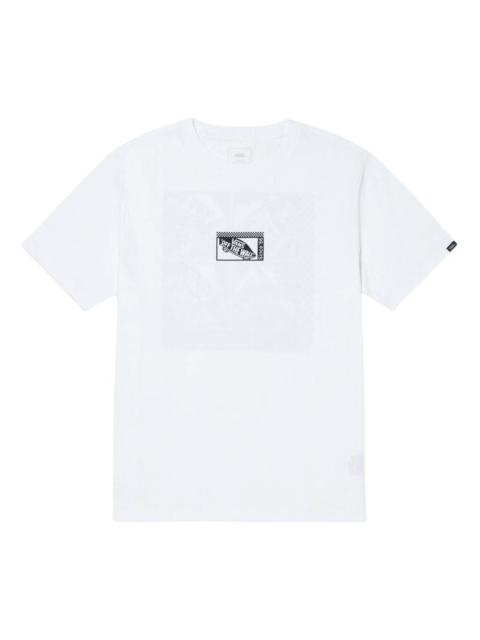 Vans Overstimulated Skate Graphic T-Shirt 'White Black' VN000GQJWHT