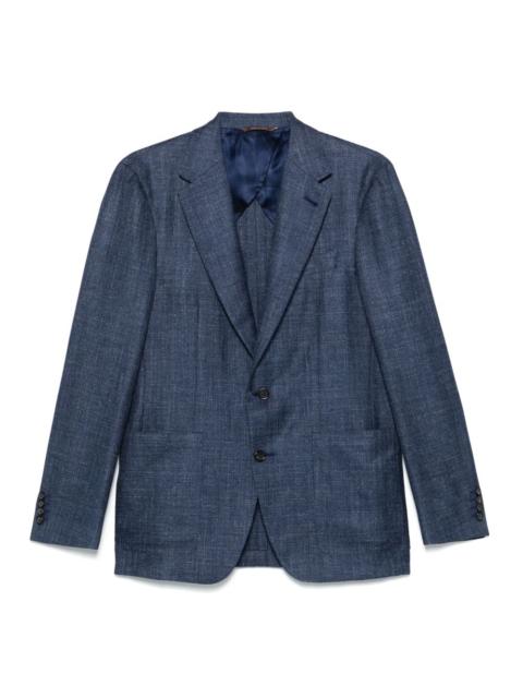 mélange-effect blazer
