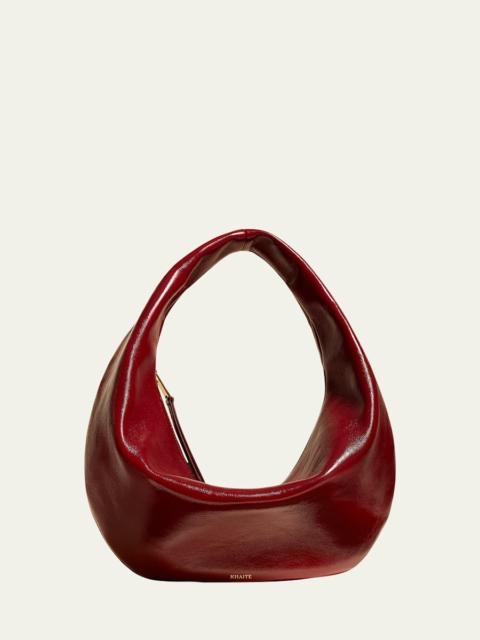 Olivia Medium Crackle Patent Hobo Bag