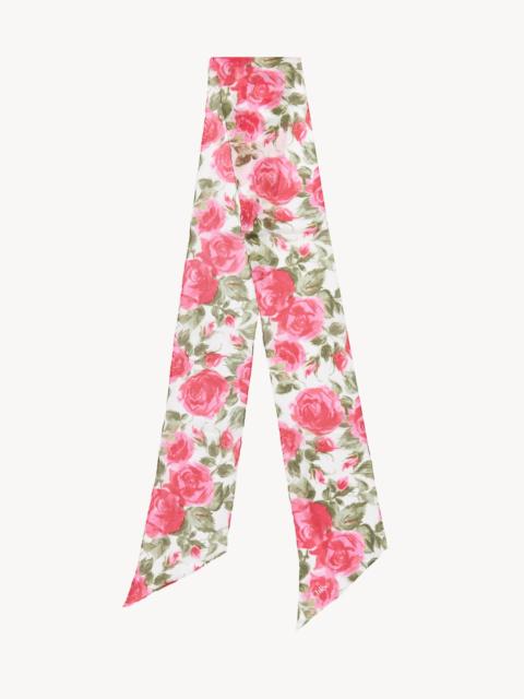 THE CHLOÉ WILD FLOWERS BANDEAU SCARF IN SILK GEORGETTE