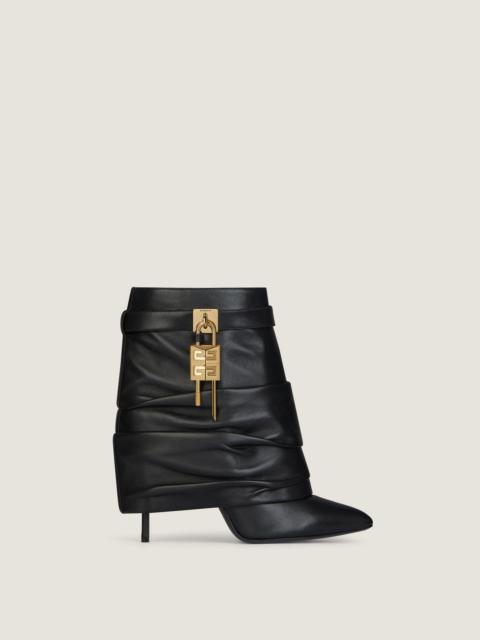 SHARK LOCK STILETTO ANKLE BOOTS IN NAPPA LEATHER