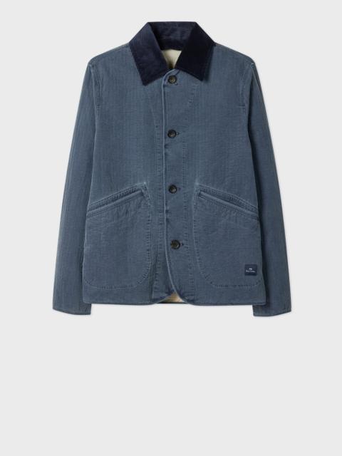 Washed Indigo Self-Quilted Cotton Jacket