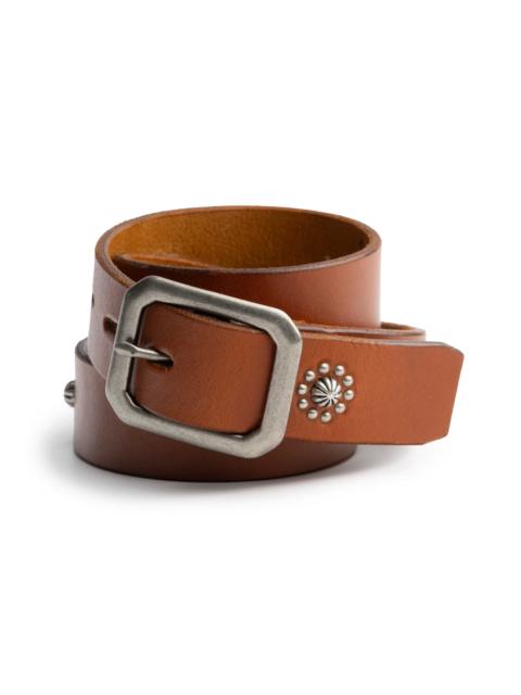 Full Count Zip Stevenson Umbrella Stud Belt HTC Brown