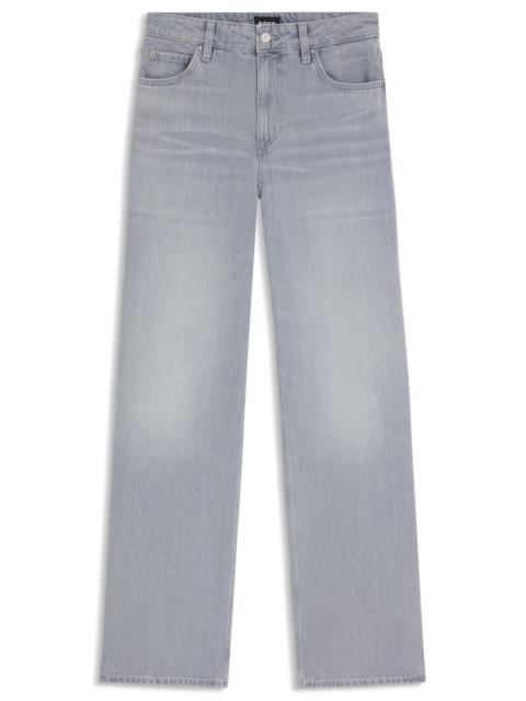 RELAXED-FIT JEANS IN GREY-BLUE DENIM