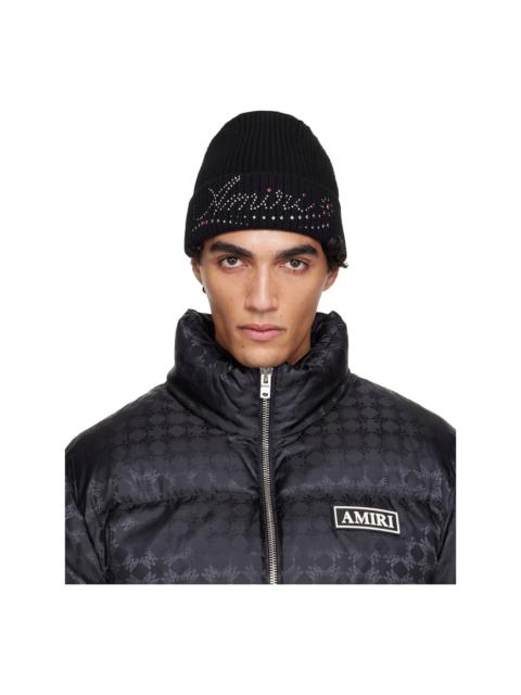 Black 'AMIRI' Stud Beanie