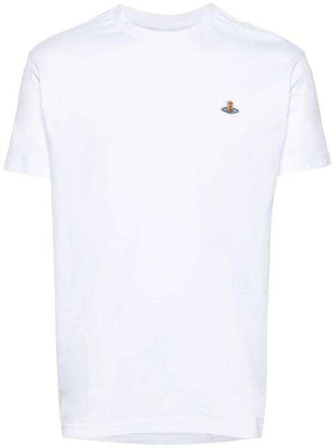 logo-embroidered cotton T-shirt