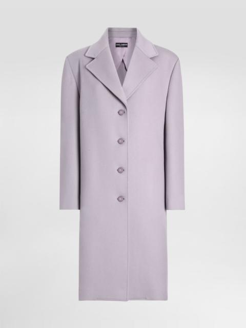 Single-breasted cashmere baize coat