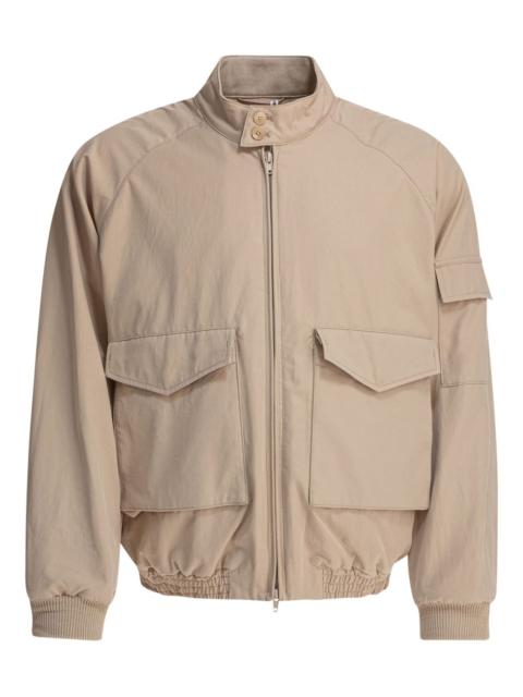 zip-fastening flap-pocket jacket