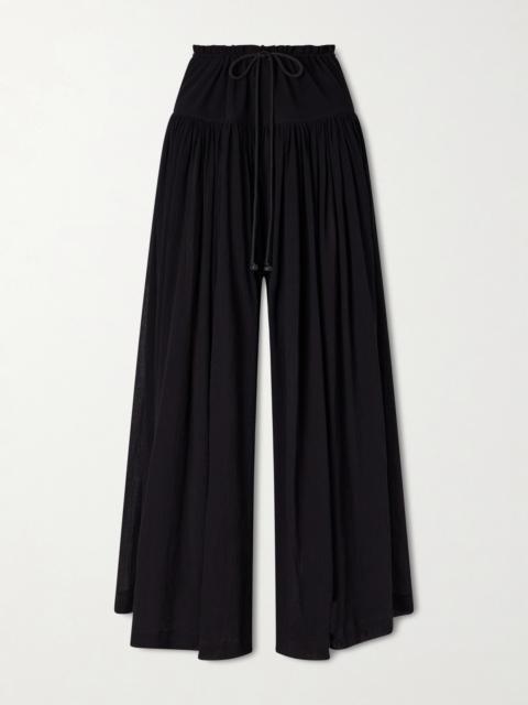 Berenice Pleated Cotton Wide-leg Pants