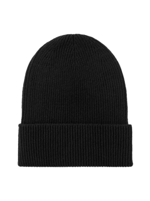 Slouchy Black Cashmere Beanie