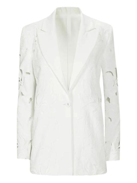 Neff floral-lace cut-out blazer