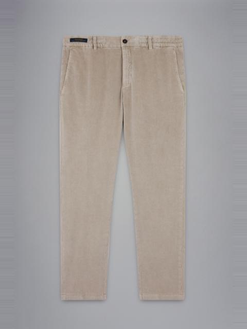 VELVET CHINO TROUSERS