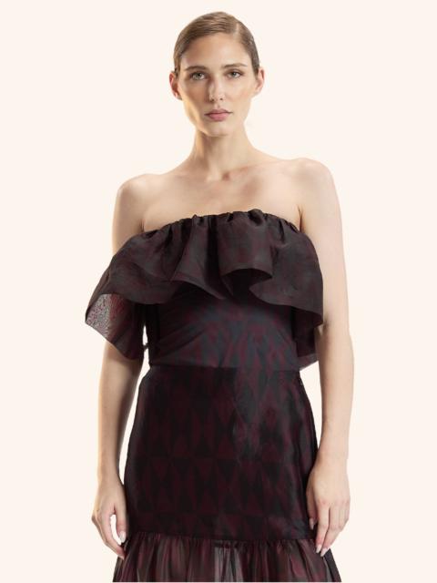 Eugenia Organza Flounce Top