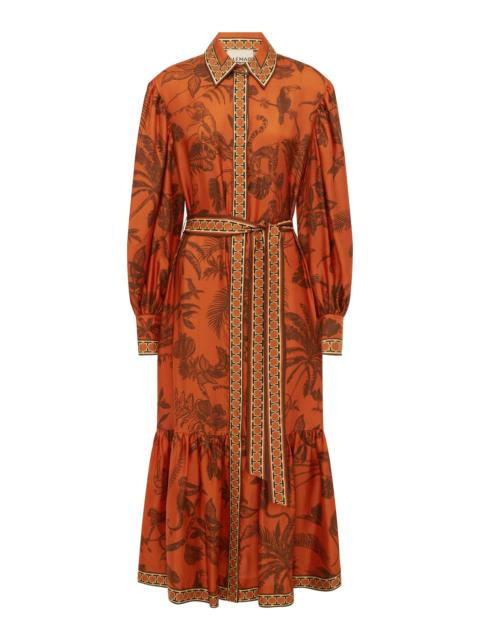 Monkey Dance Silk Shirtdress