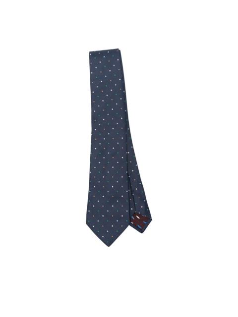 polka-dot silk tie
