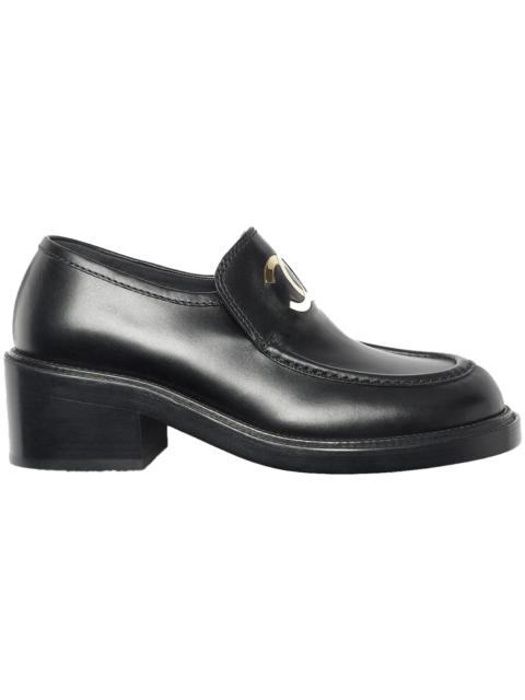 Chanel CC 55mm Loafers Black Shiny Calfskin