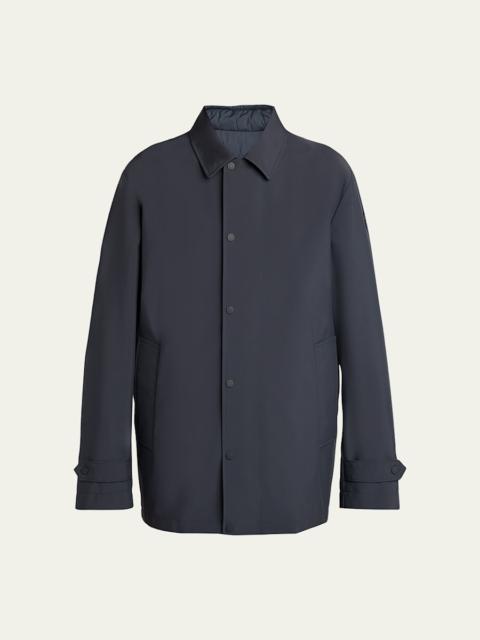Men's Snap-Front Shirt Jacket