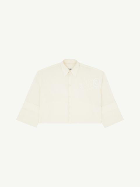 Wide sleeve poplin shirt