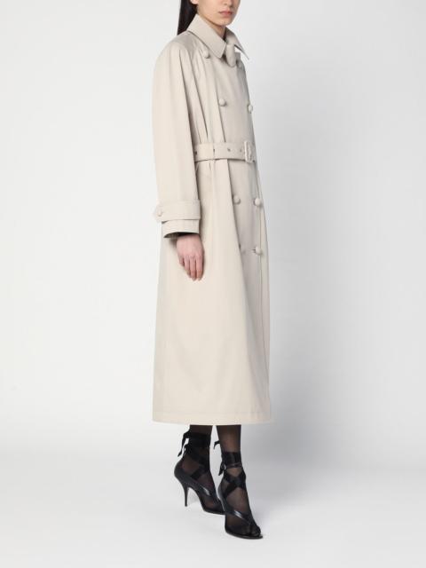 Beige trench in cotton drill