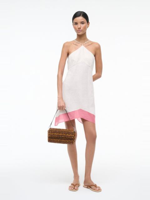 STAUD ORO LINEN DRESS BLUSH CANYON