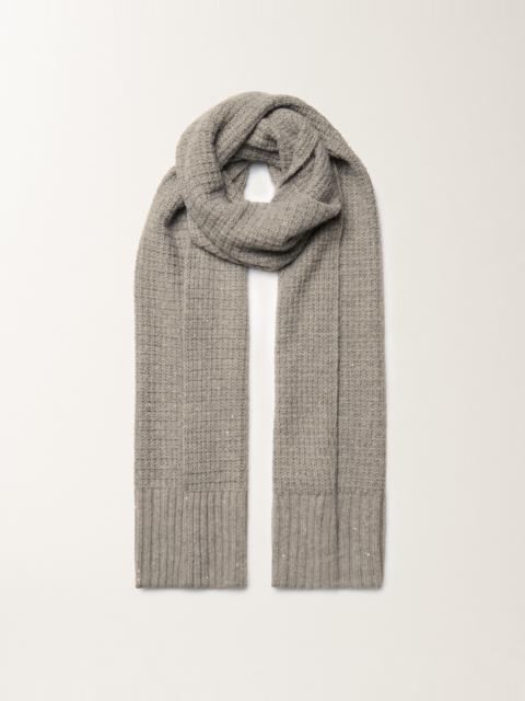 Wool and silk scarf with sequins