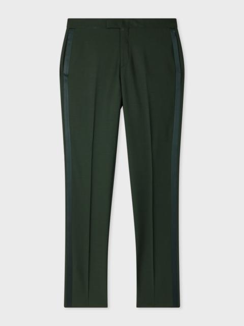 Tailored-Fit Dark Green Wool-Mohair Trousers