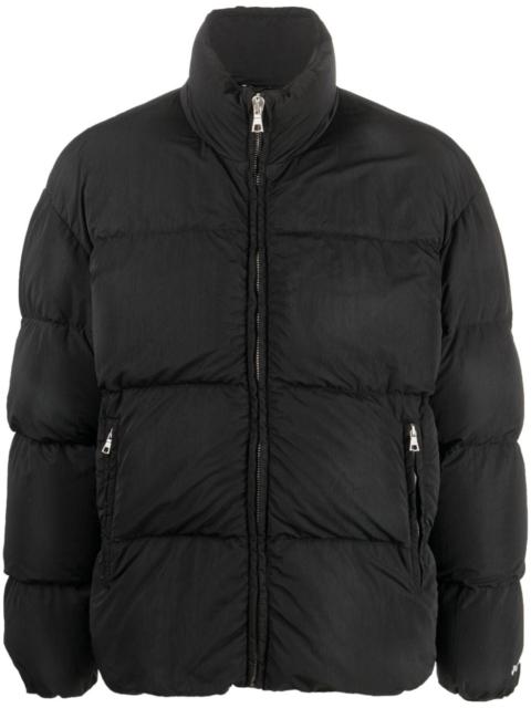 logo-embroidered padded jacket