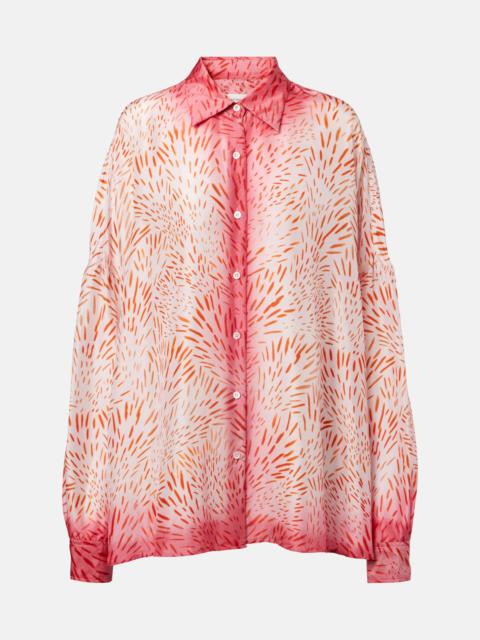Casia printed silk shirt
