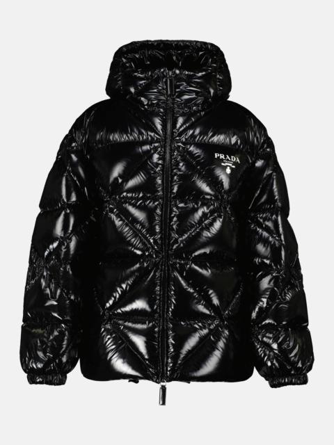 Quilted down jacket