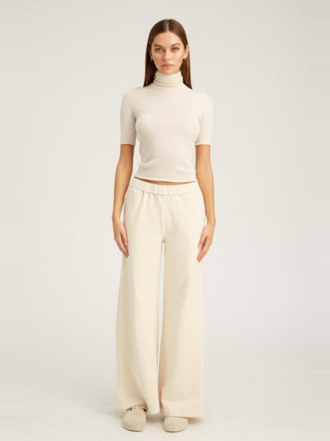 ECRU CITY WIDE LEG PANTS