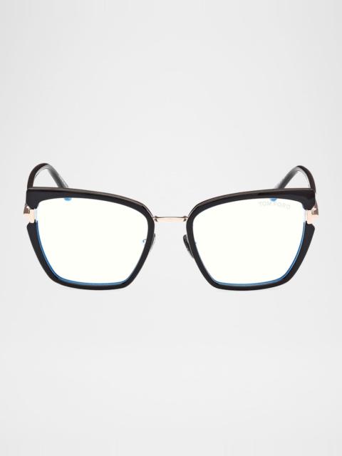 Blue-Light Acetate Butterfly Optical Glasses