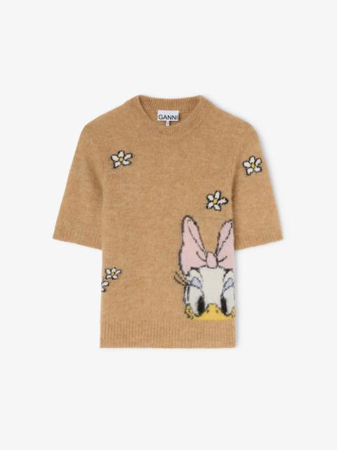 DAISY DUCK BEIGE SHORT SLEEVE SWEATER
