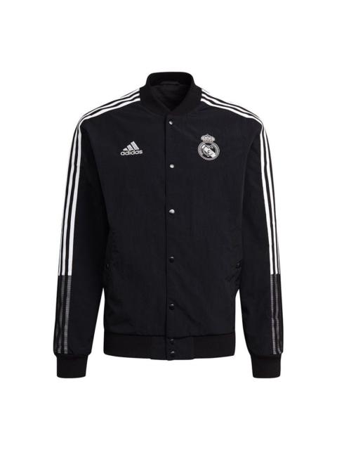 adidas Real Cny Bomber Series Real Madrid Soccer/Football Sports Jacket Black GU6958